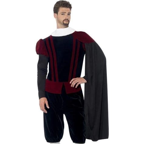 Tudor Lord Deluxe Costume Adult Blue Red 